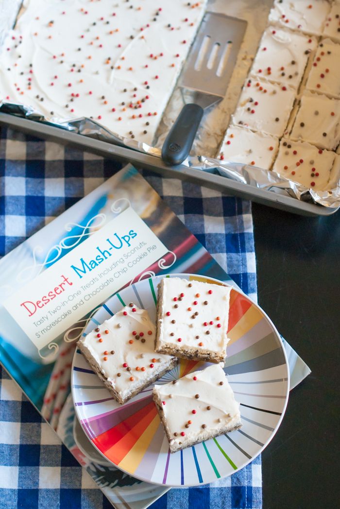 Cake Batter Blondie Bars Bake at 350°